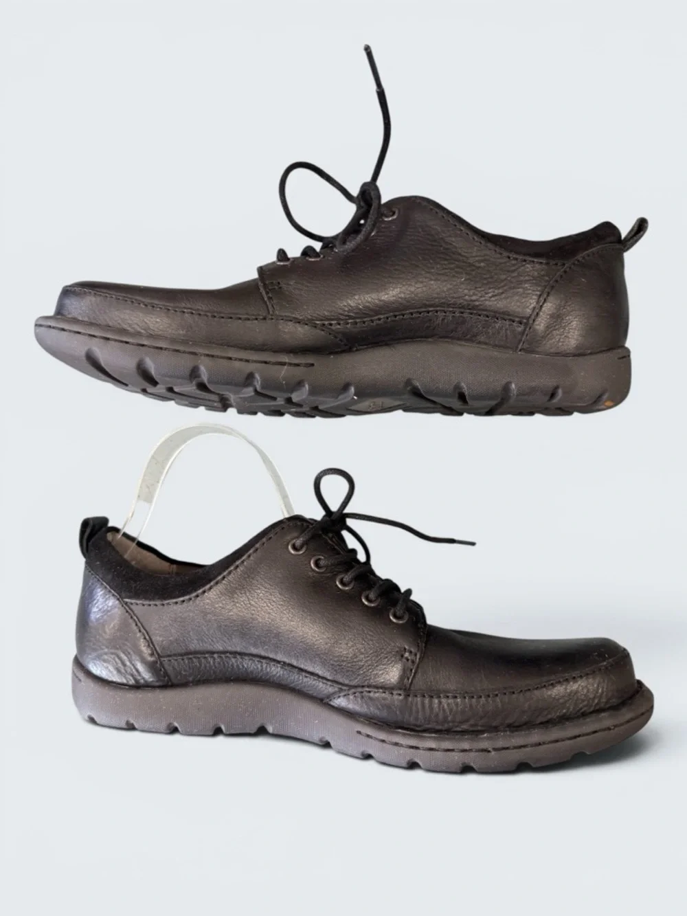 Born Men's Black Leather Casual Lace Up Shoes Size 9